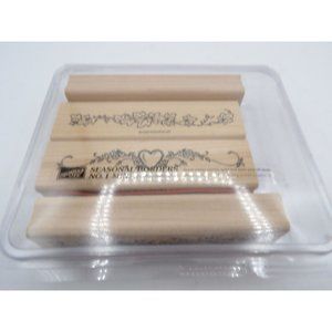 Stamps Set Seasonal Borders Stampin' Up! Set of 4  with box © 1997